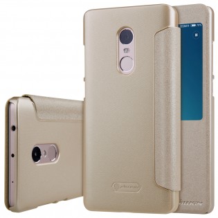 Чехол книжка с окошком Nillkin Sparkle Series для Xiaomi Redmi Note 4 Gold SP-LC HM